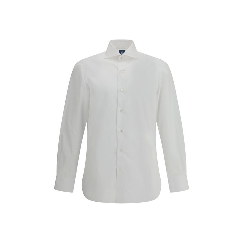Finamore White Cotton Dress Shirt