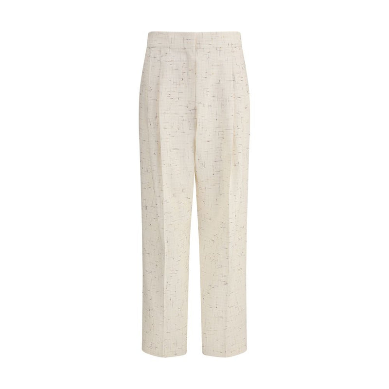 Fabiana Filippi Cream Cotton Casual Pants