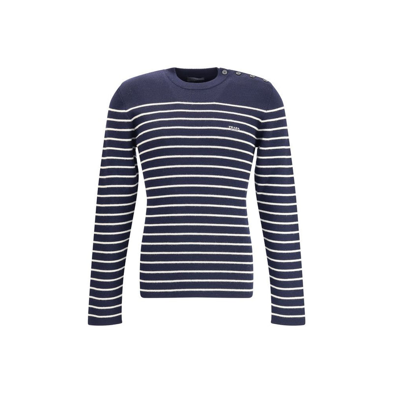 Prada Blue Fleece Wool Sweatshirt