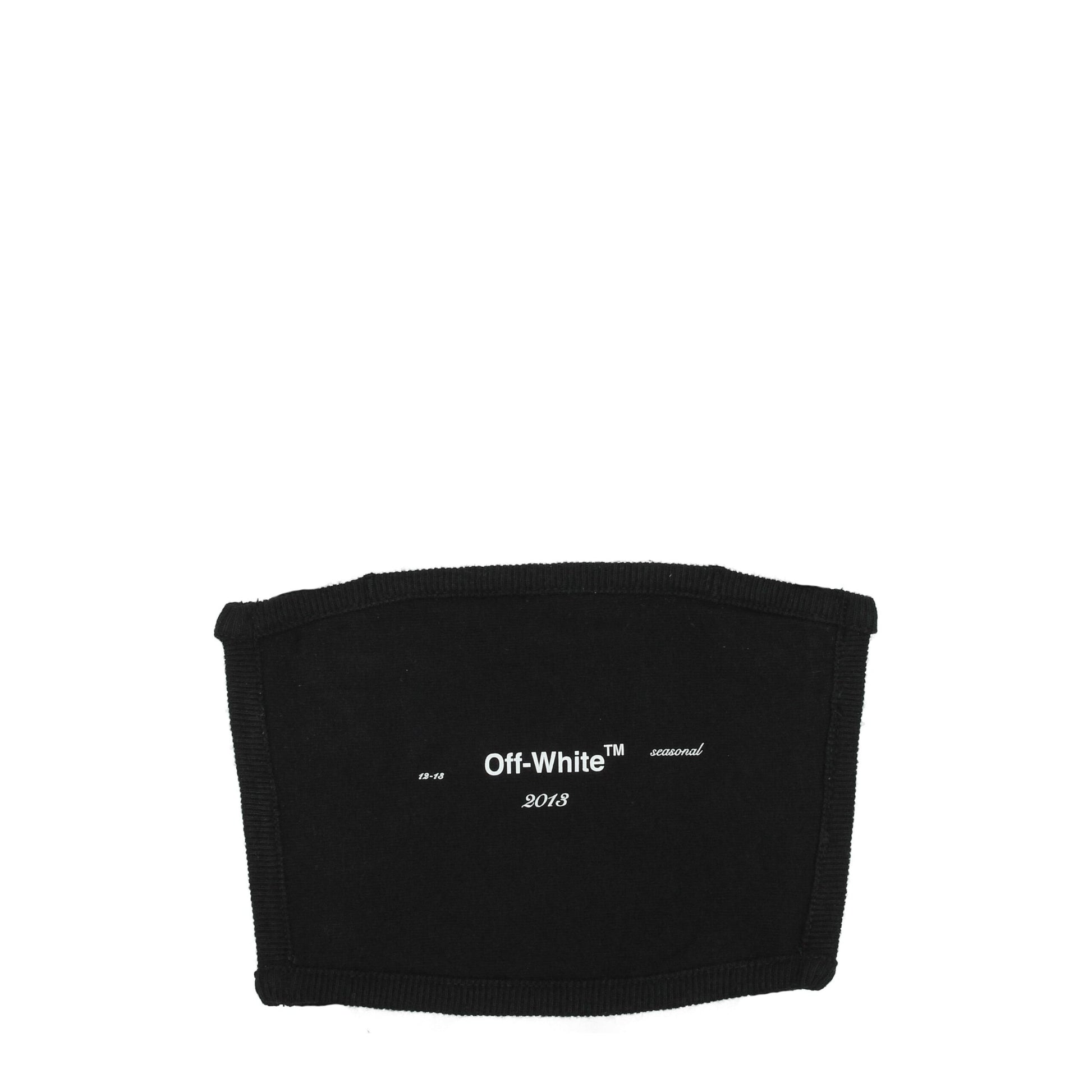 Off-White Black Cotton Facemask - ClickThatClicks 