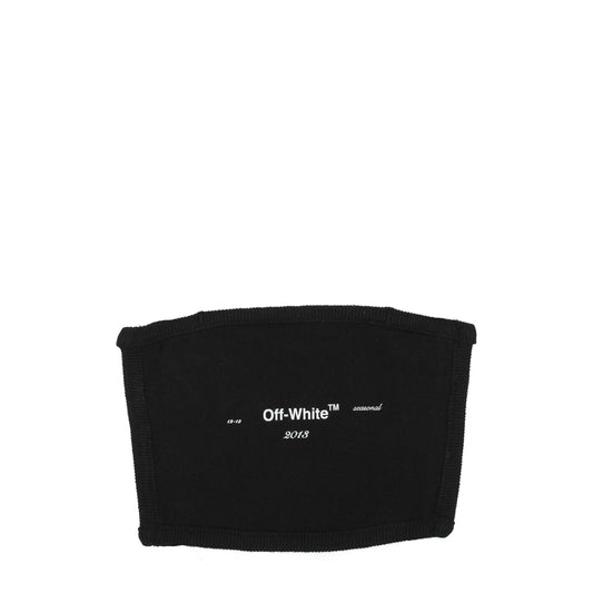 Off-White Black Cotton Facemask - ClickThatClicks 