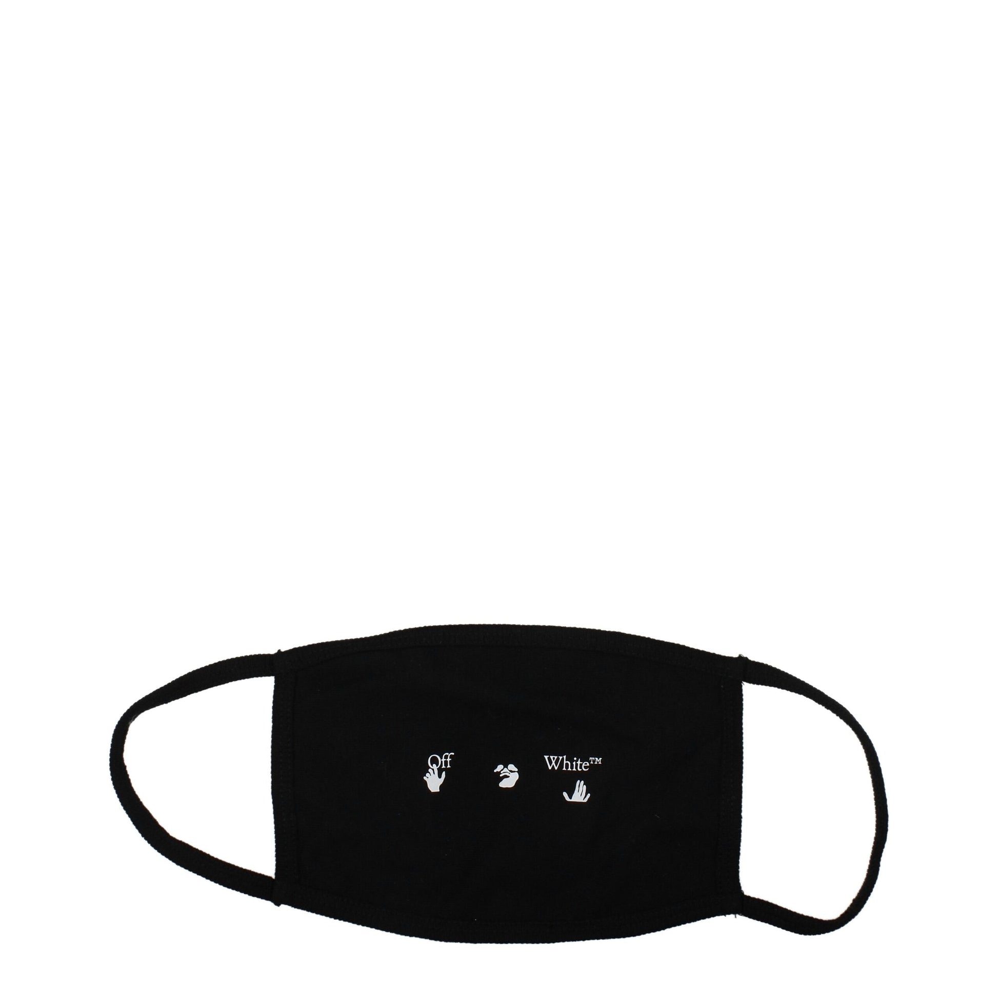Off-White Black Cotton Facemask - ClickThatClicks 