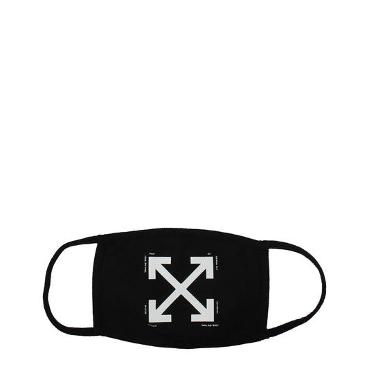 Off-White Black Cotton Facemask - ClickThatClicks 