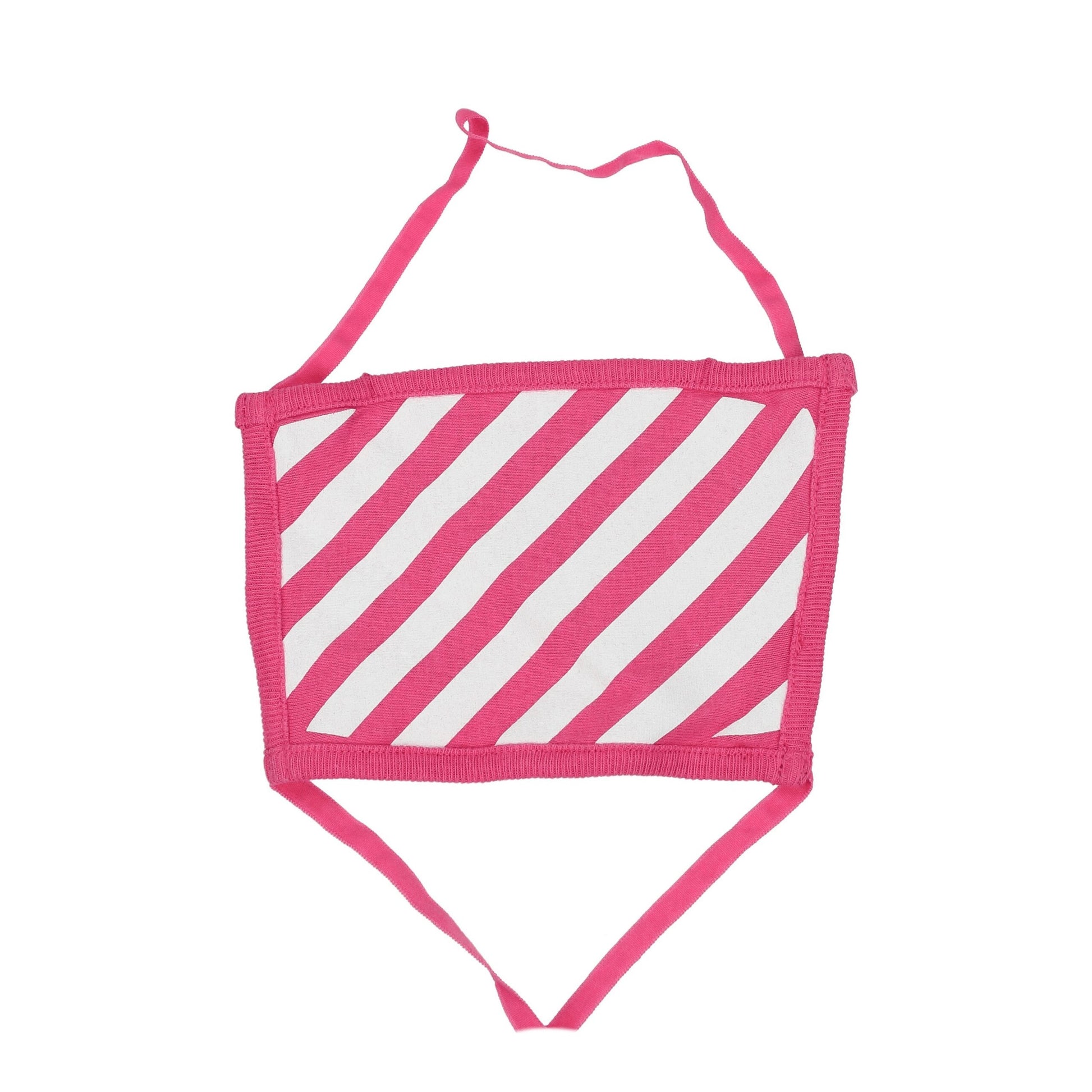 Off-White Pink Cotton Facemask - ClickThatClicks 
