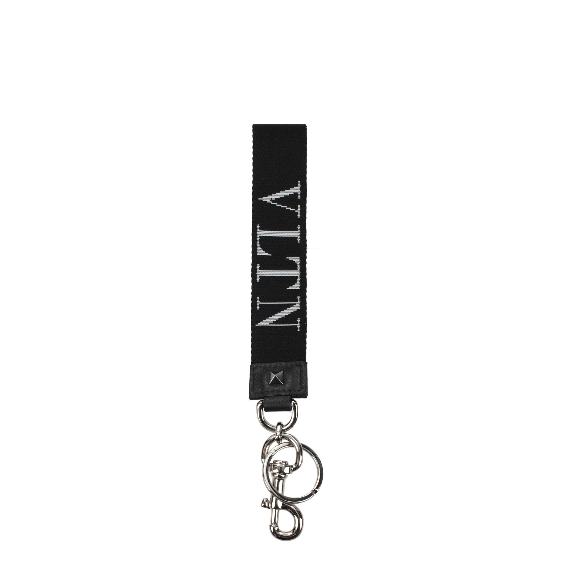 Valentino Garavani Black Fabric Keychain - ClickThatClicks 