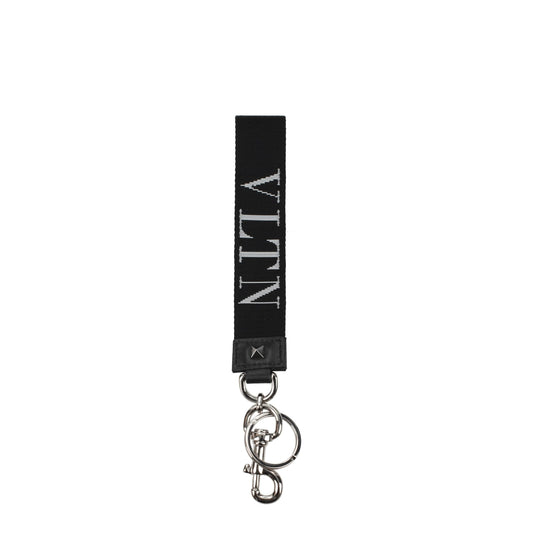 Valentino Garavani Black Fabric Keychain - ClickThatClicks 