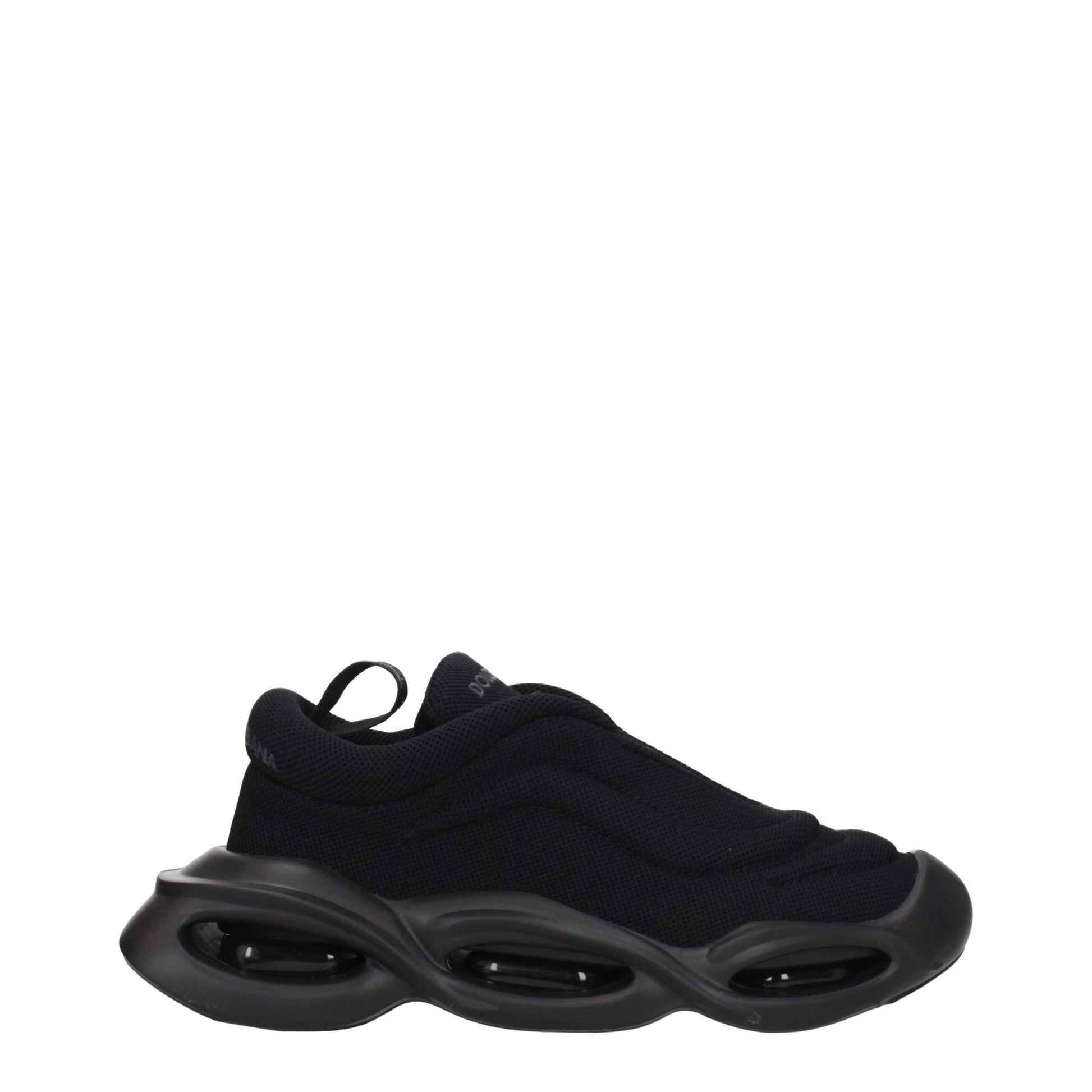 Dolce & Gabbana Black Fabric Chunky Sneakers - ClickThatClicks 