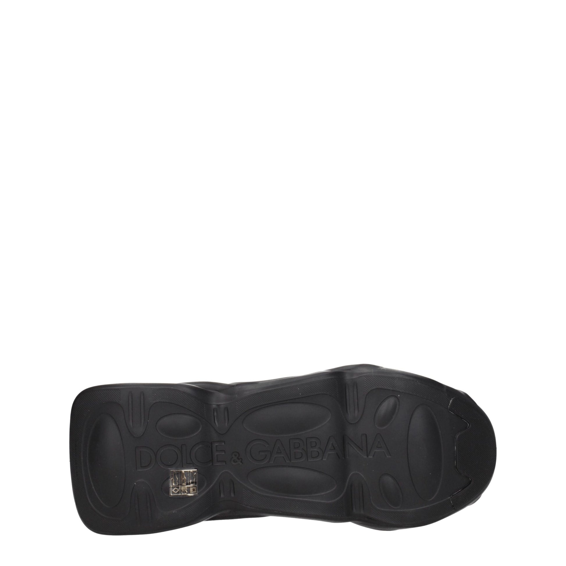 Dolce & Gabbana Black Fabric Chunky Sneakers - ClickThatClicks 