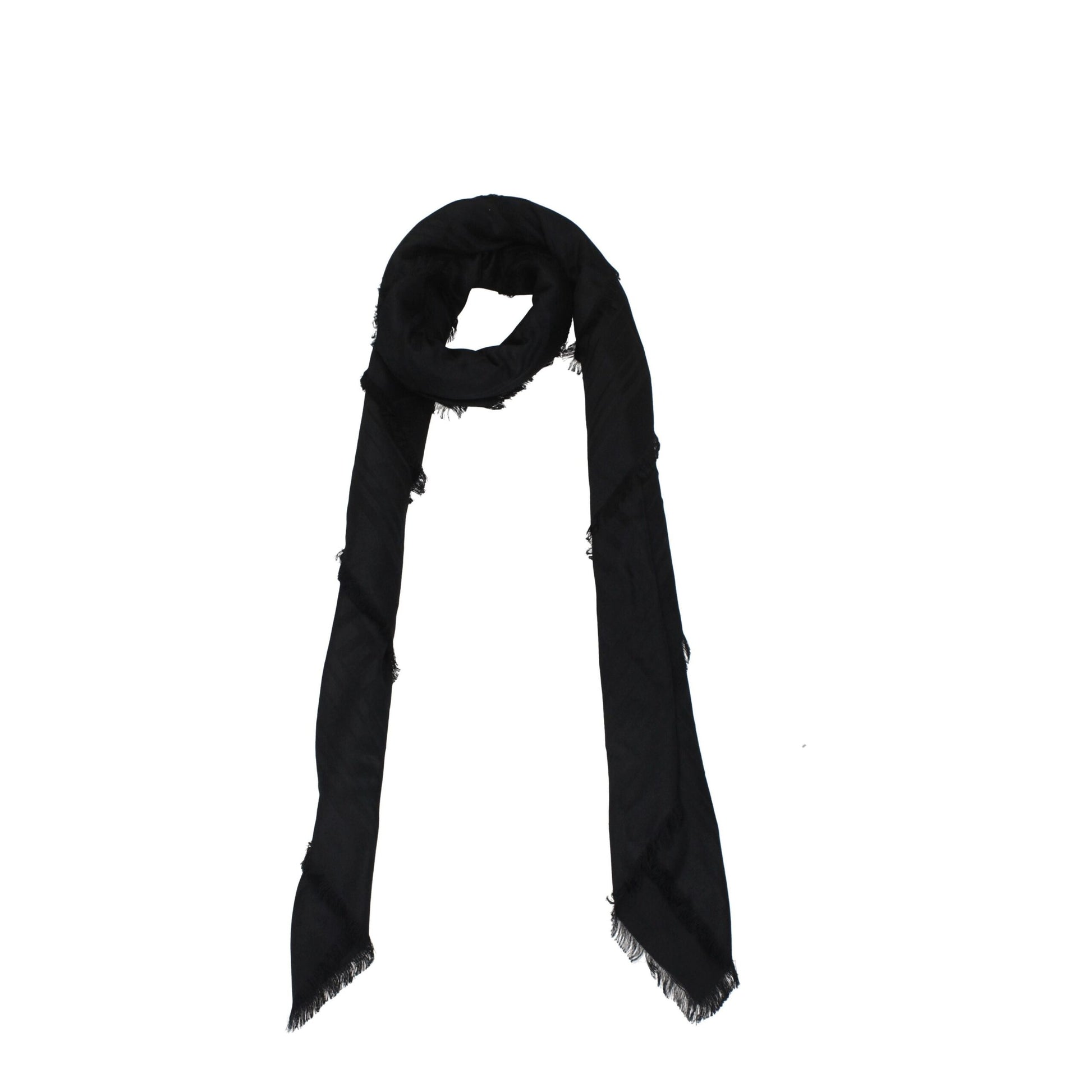 Balmain Black Viscose Foulard - ClickThatClicks 