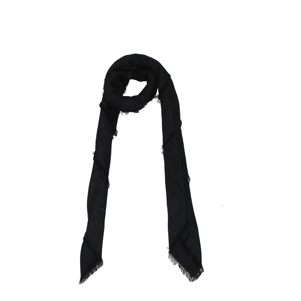 Balmain Black Viscose Foulard