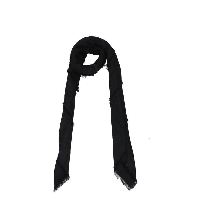 Balmain Black Viscose Foulard
