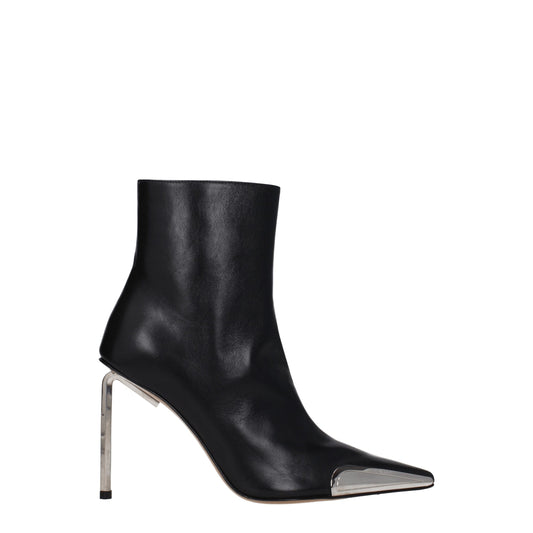 Off-White Black Leather Ankle Boots - ClickThatClicks 