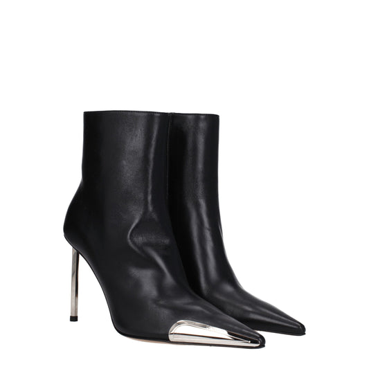 Off-White Black Leather Ankle Boots - ClickThatClicks 