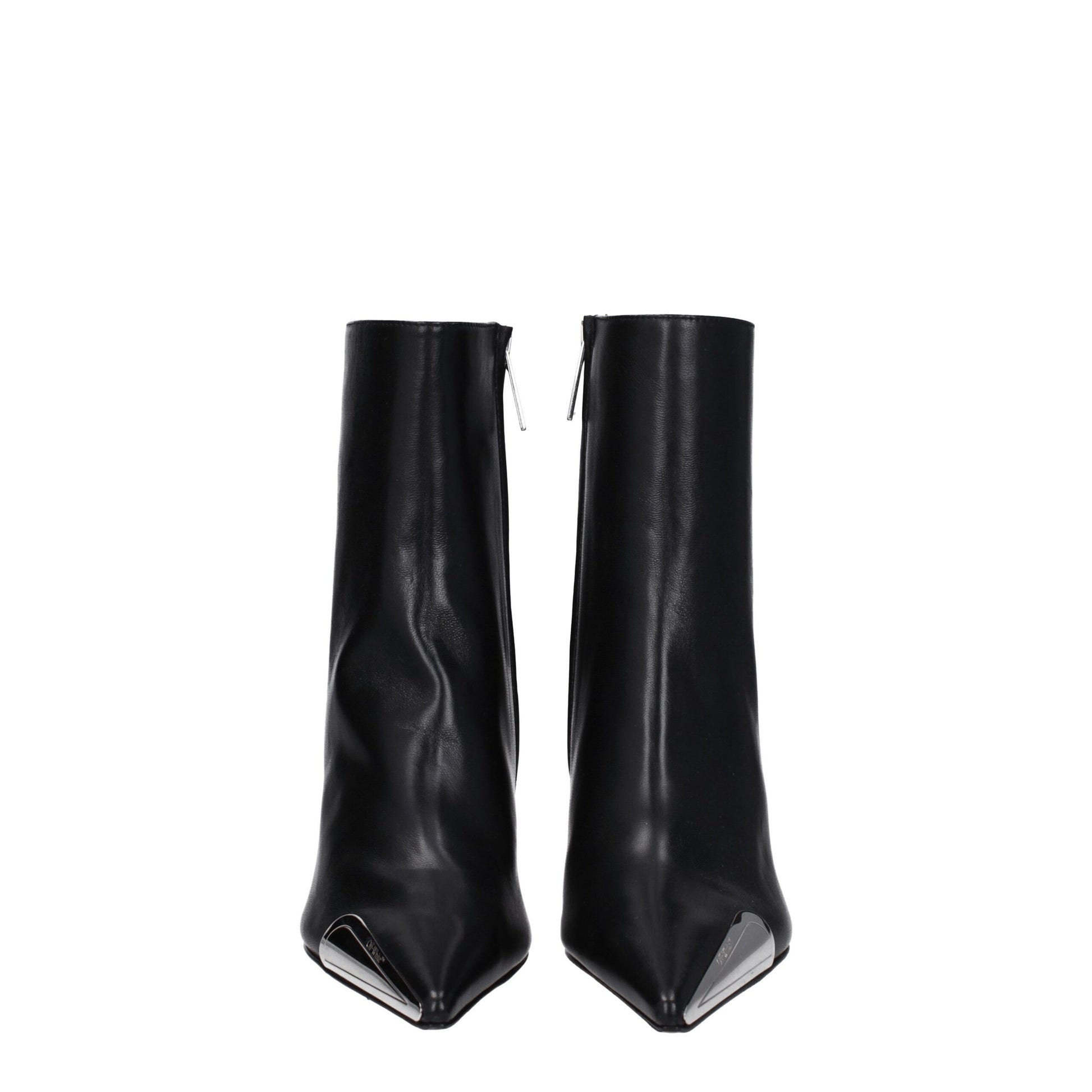Off-White Black Leather Ankle Boots - ClickThatClicks 