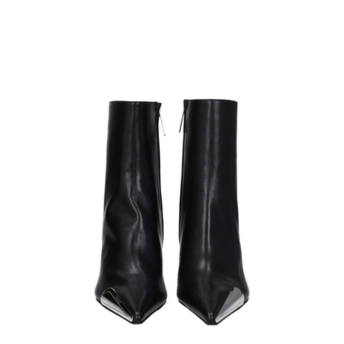 Off-White Black Leather Ankle Boots - ClickThatClicks 