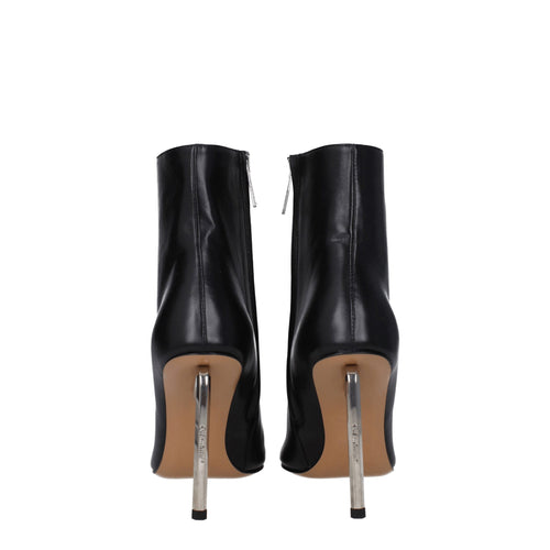 Off-White Black Leather Ankle Boots - ClickThatClicks 