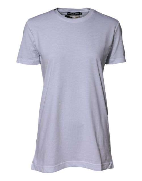 Dolce & Gabbana White Cotton Goodluck 2023 Crew Neck T-shirt - ClickThatClicks 