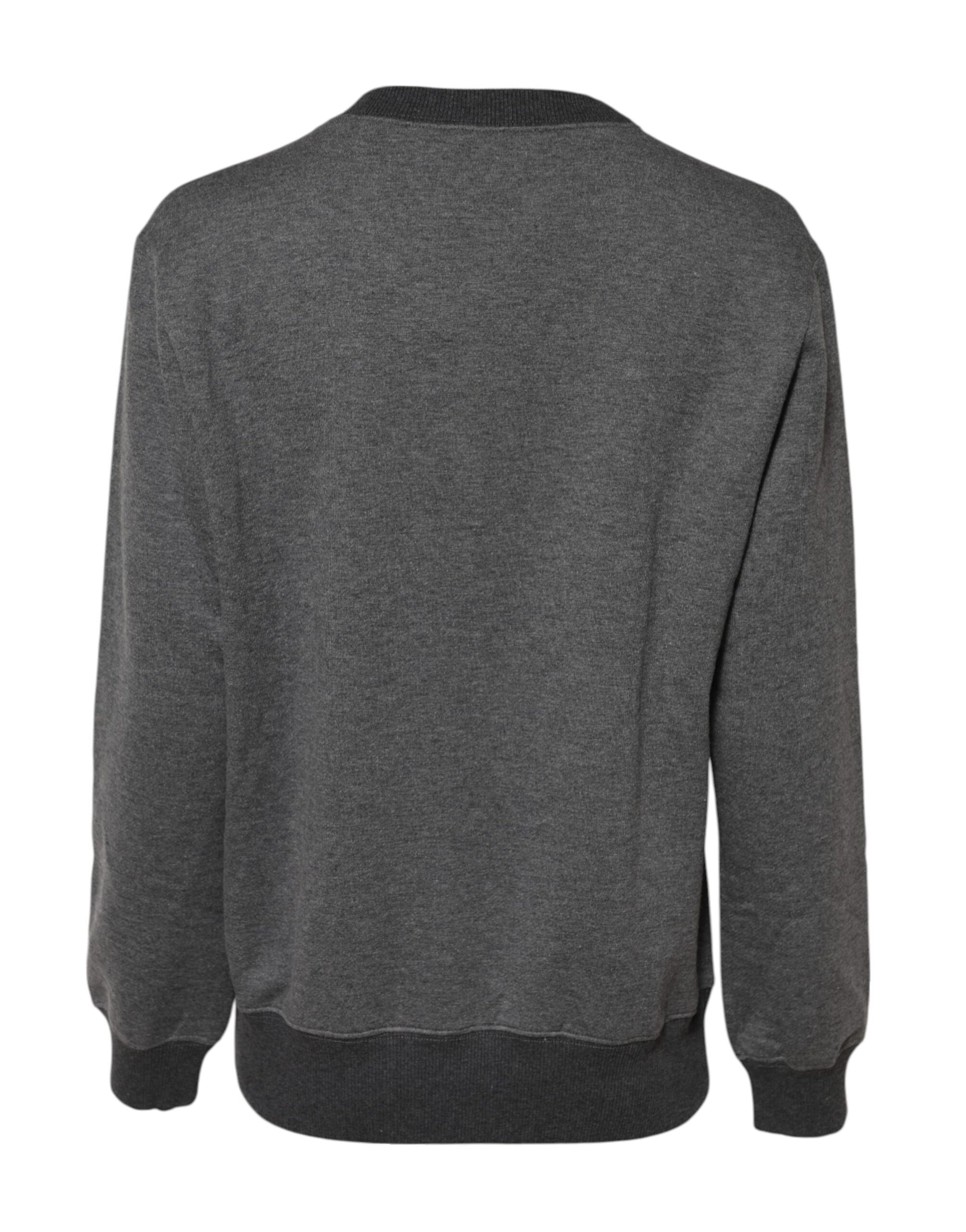 Dolce & Gabbana Gray DG Logo Embroidered Pullover Sweater - ClickThatClicks 