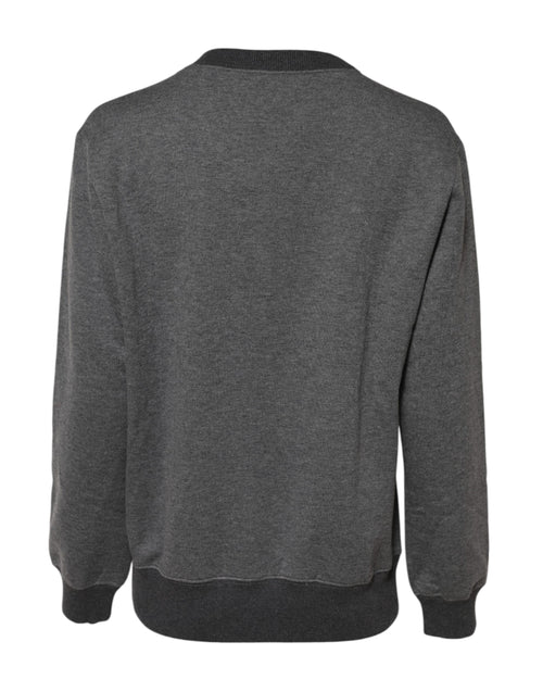 Dolce & Gabbana Gray DG Logo Embroidered Pullover Sweater - ClickThatClicks 