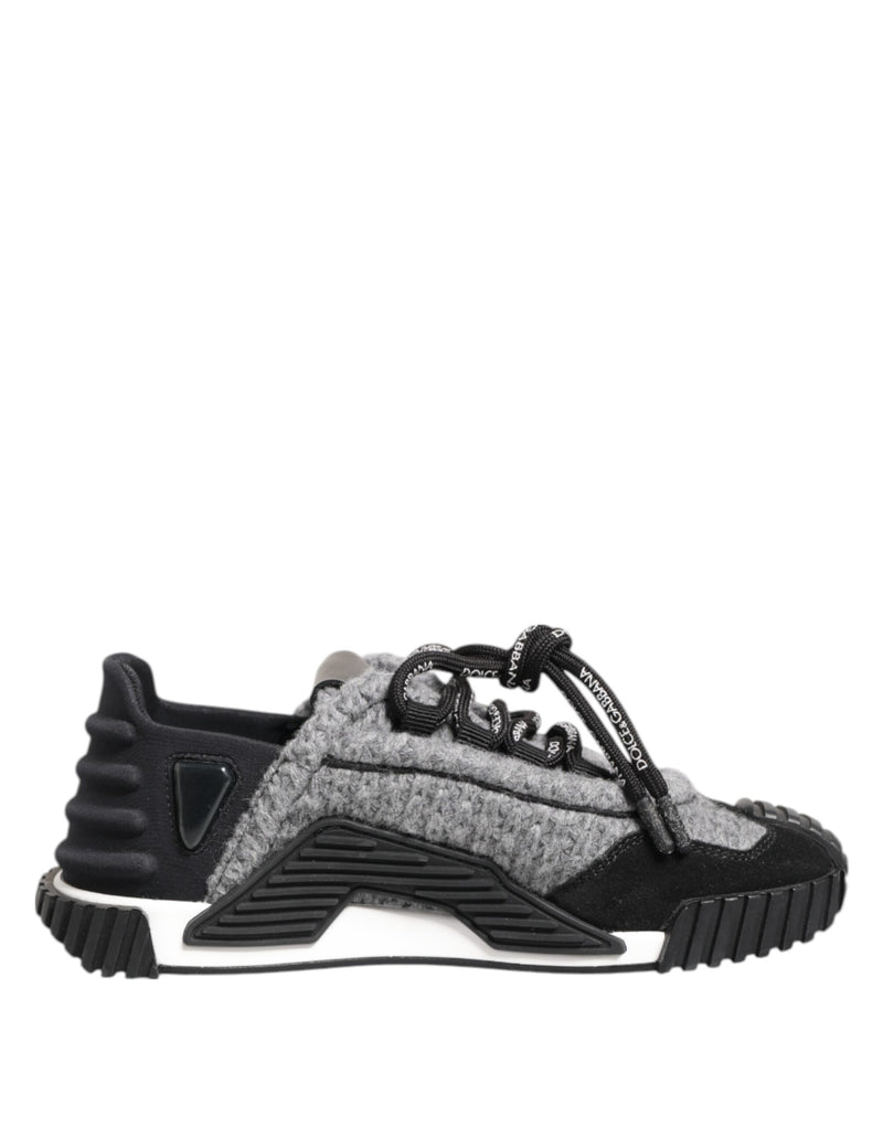 Dolce & Gabbana Black Gray NS1 Low Top Sneakers Shoes