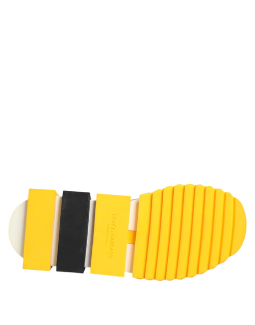 Dolce & Gabbana Yellow Black Sorrento Socks Sneakers Shoes - ClickThatClicks 