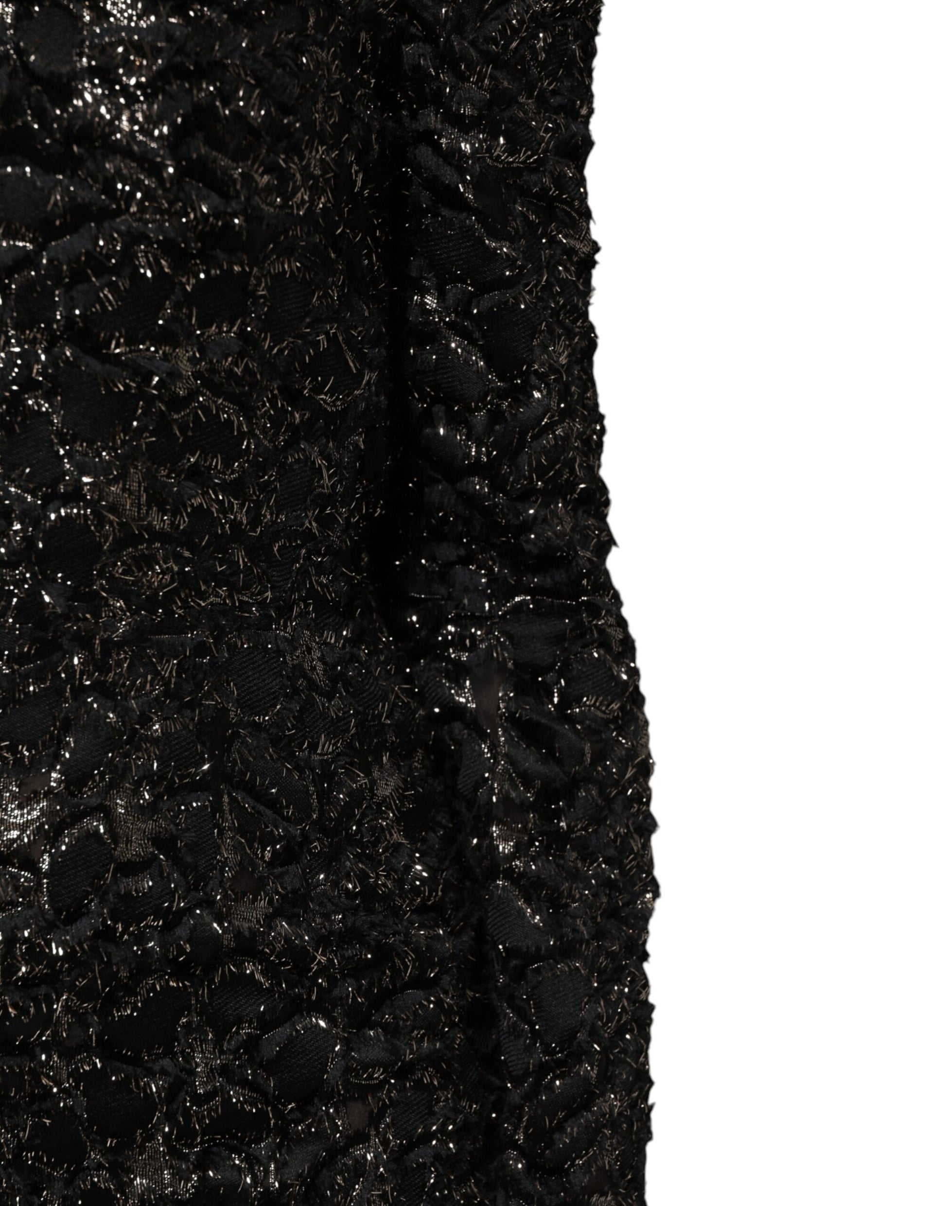 Dolce & Gabbana Black Sequin Bouclé Tweed Sheath Dress - ClickThatClicks 