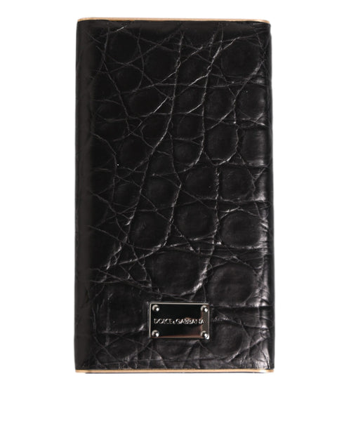 Dolce & Gabbana Black Leather Exotic Skin 3000mAh Power Bank Charger USB - ClickThatClicks 