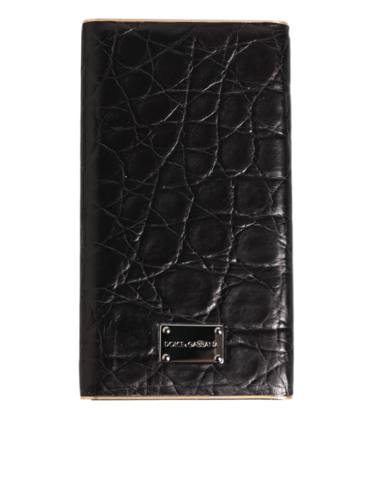 Dolce & Gabbana Black Leather Exotic Skin 3000mAh Power Bank Charger USB - ClickThatClicks 