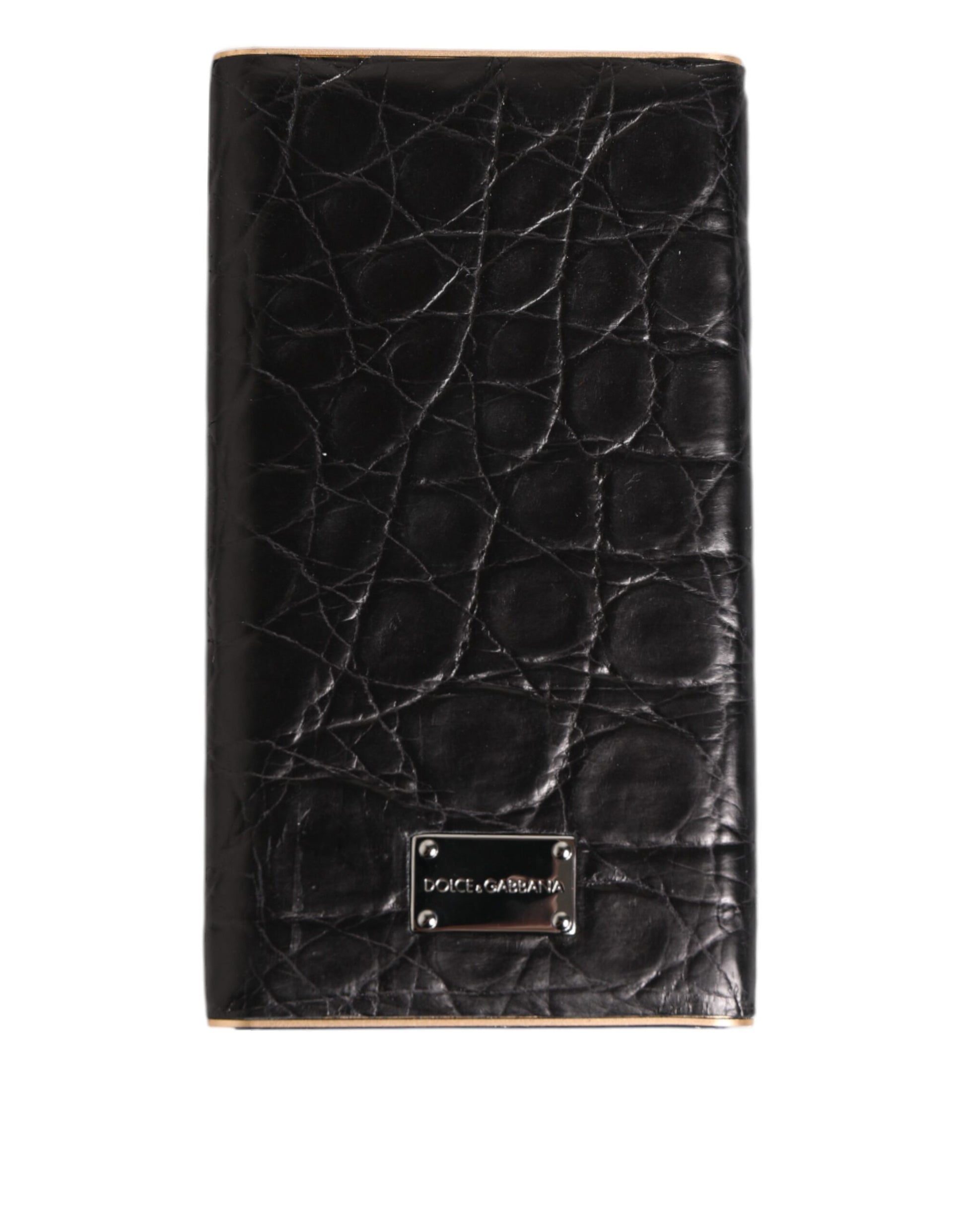 Dolce & Gabbana Black Leather Exotic Skin 3000mAh Power Bank Charger USB - ClickThatClicks 