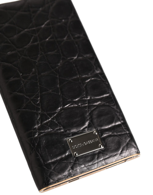Dolce & Gabbana Black Leather Exotic Skin 3000mAh Power Bank Charger USB - ClickThatClicks 