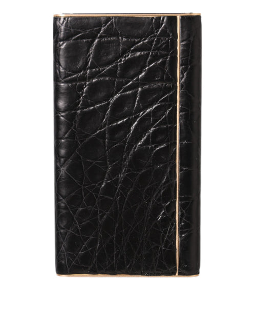 Dolce & Gabbana Black Leather Exotic Skin 3000mAh Power Bank Charger USB - ClickThatClicks 