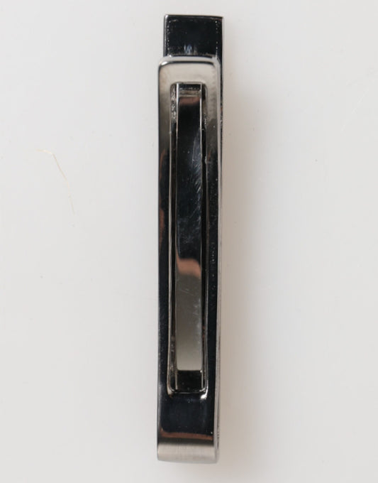 Dolce & Gabbana Silver Tone Brass Logo Branded Men Accessory Tie Clip Bar