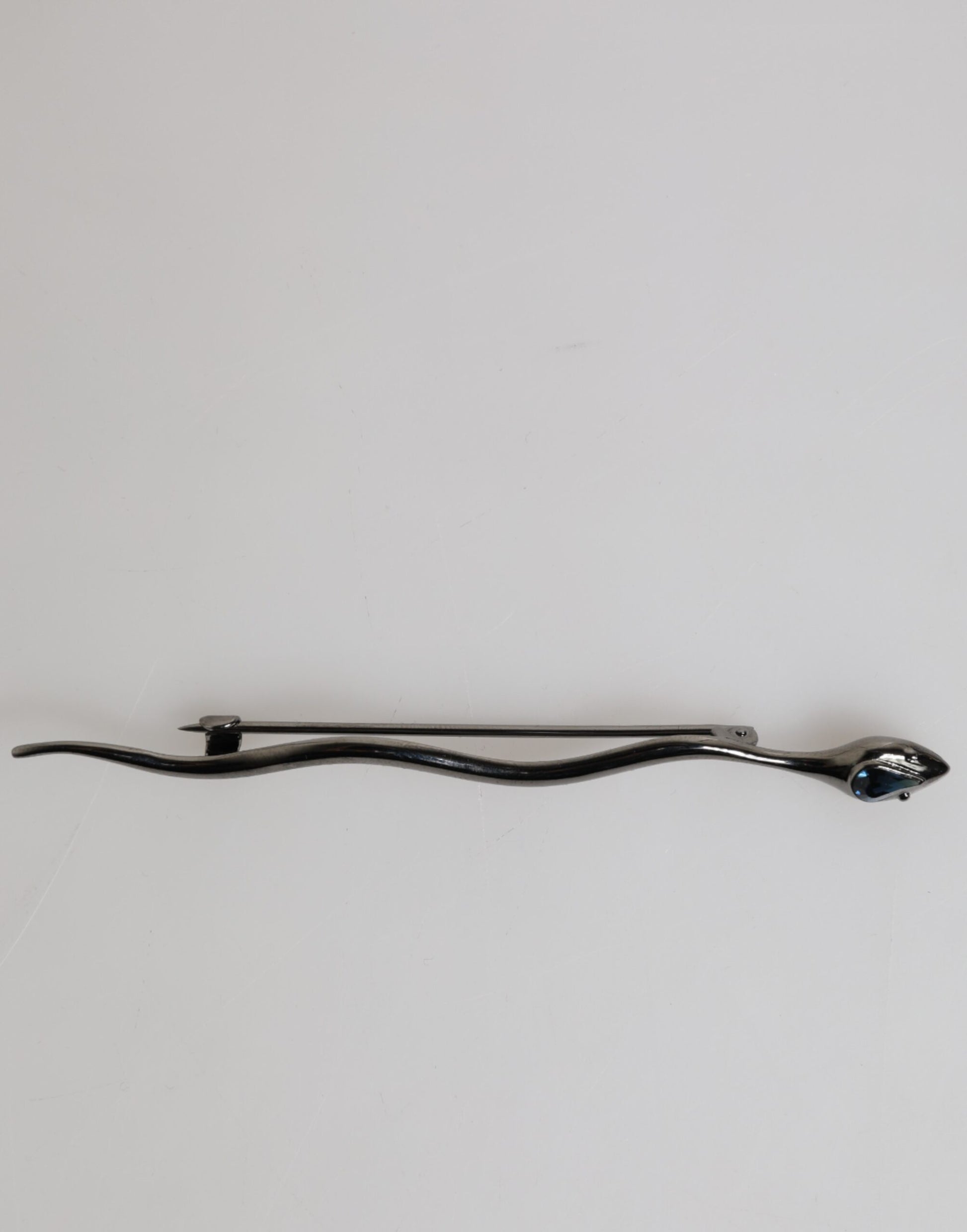 Dolce & Gabbana Black Brass Crystal Spilla Serpente Mens Brooch Pin - ClickThatClicks 