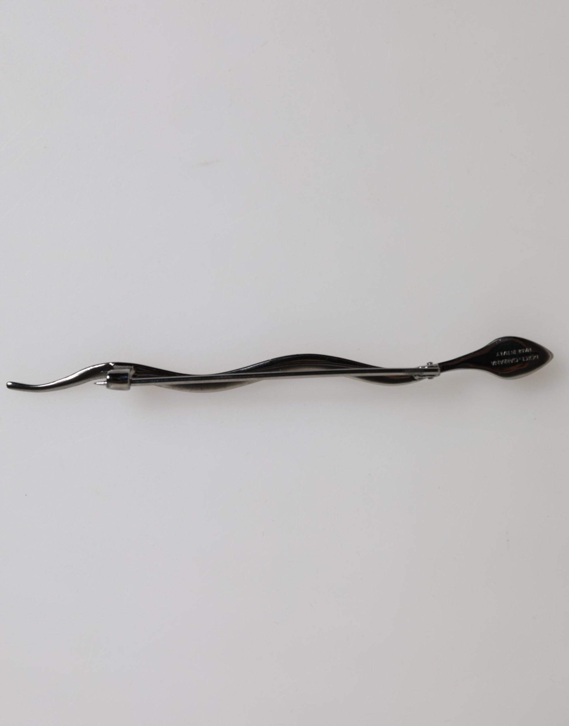 Dolce & Gabbana Black Brass Crystal Spilla Serpente Mens Brooch Pin - ClickThatClicks 