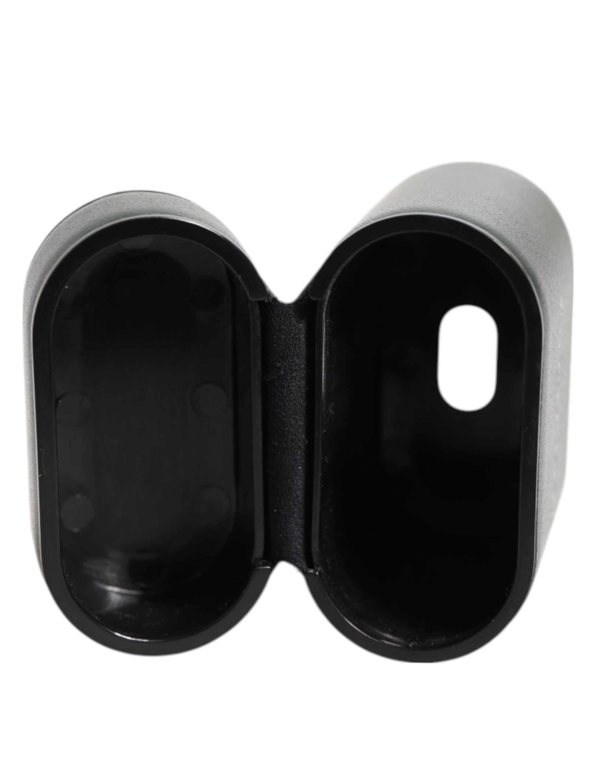 Dolce & Gabbana Black Leather Logo Print Flip Holder Men Airpods Case - ClickThatClicks 