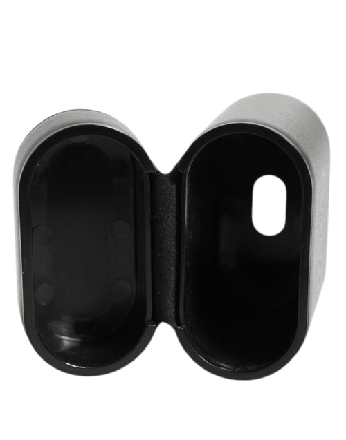Dolce & Gabbana Black Leather Logo Print Flip Holder Men Airpods Case - ClickThatClicks 