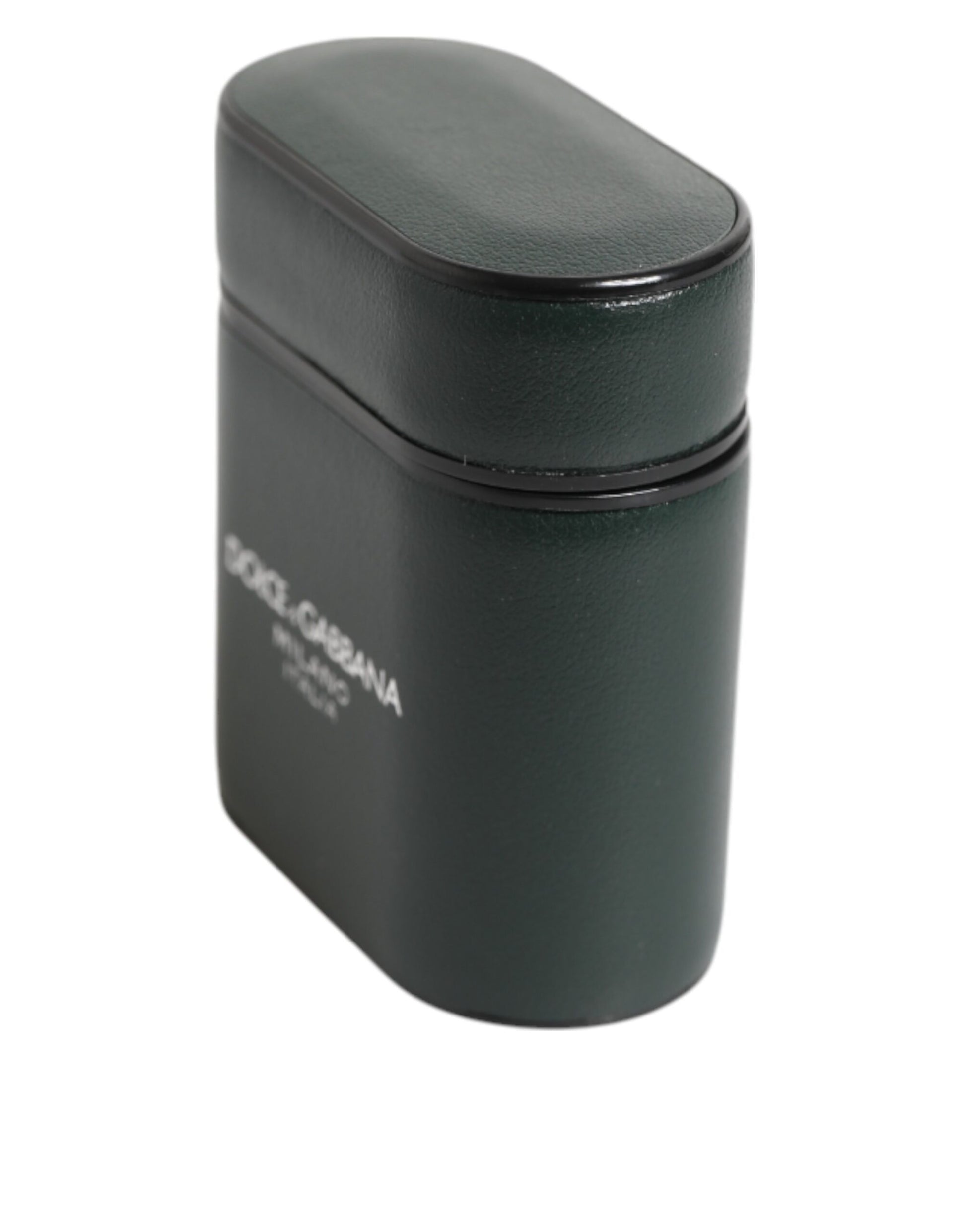 Dolce & Gabbana Black Leather Logo Print Flip Holder Men Airpods Case - ClickThatClicks 