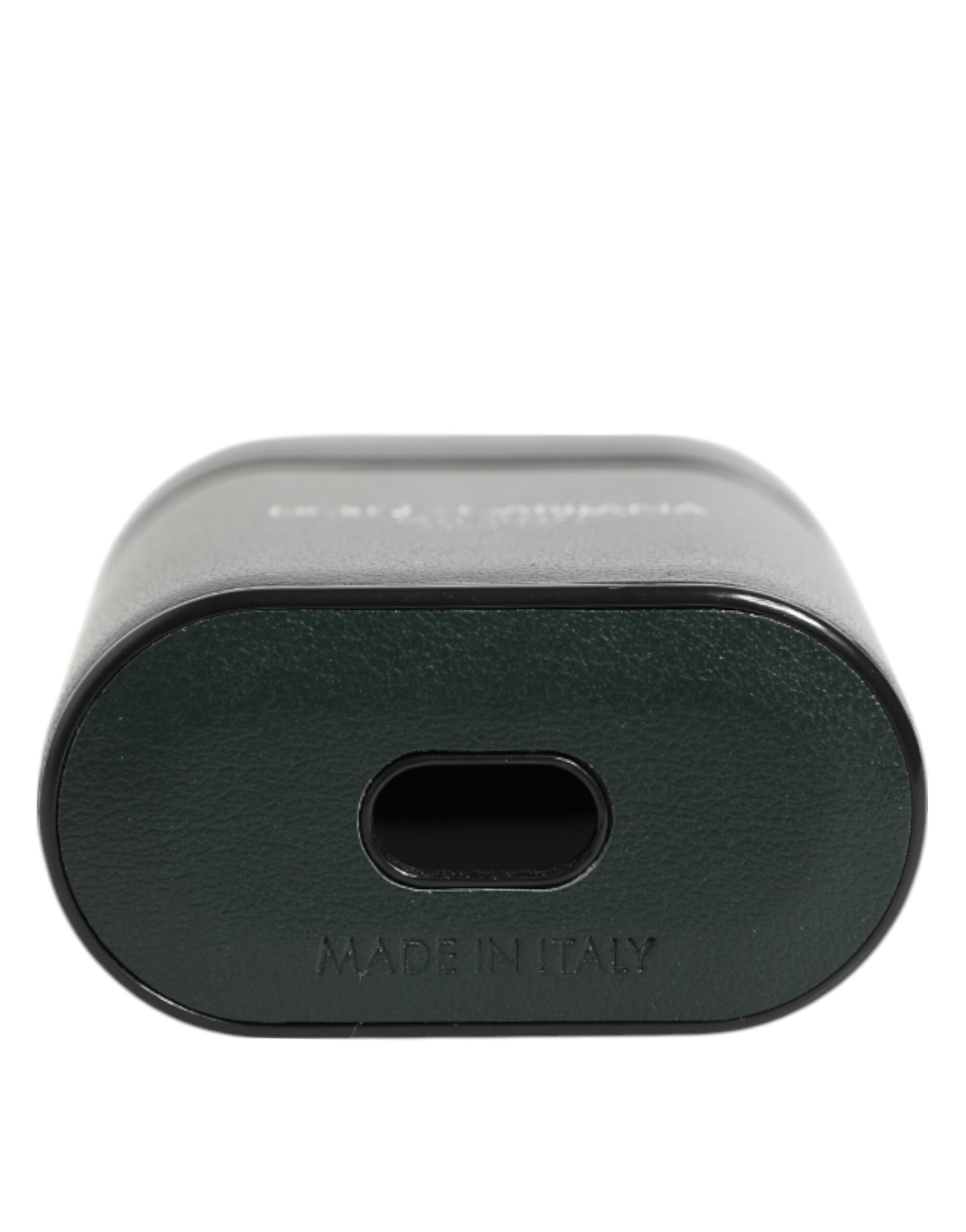 Dolce & Gabbana Black Leather Logo Print Flip Holder Men Airpods Case - ClickThatClicks 