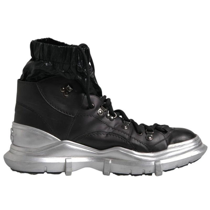 Dolce & Gabbana Black Lambskin Men Ankle Boot