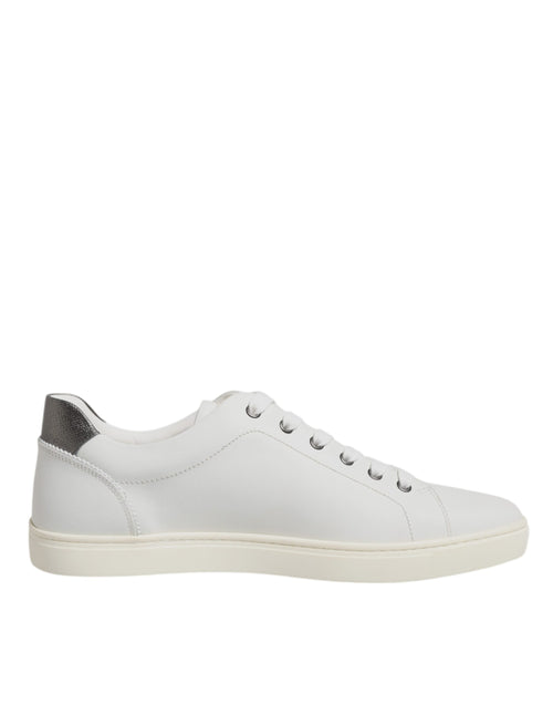 Dolce & Gabbana White Sacred Heart Men Low Top Sneakers Shoes - ClickThatClicks 