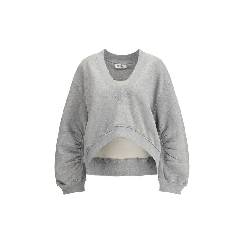 The Attico Gray Cotton Sweatshirt