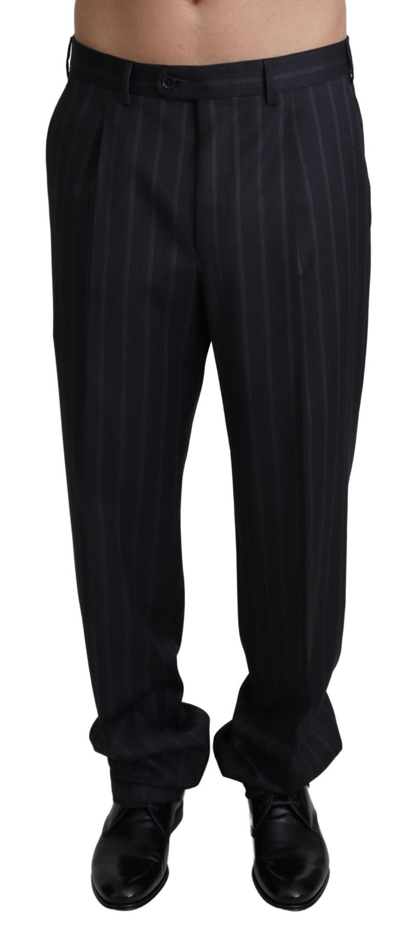 Dolce & Gabbana Gray Wool Blend Formal Trousers Pants