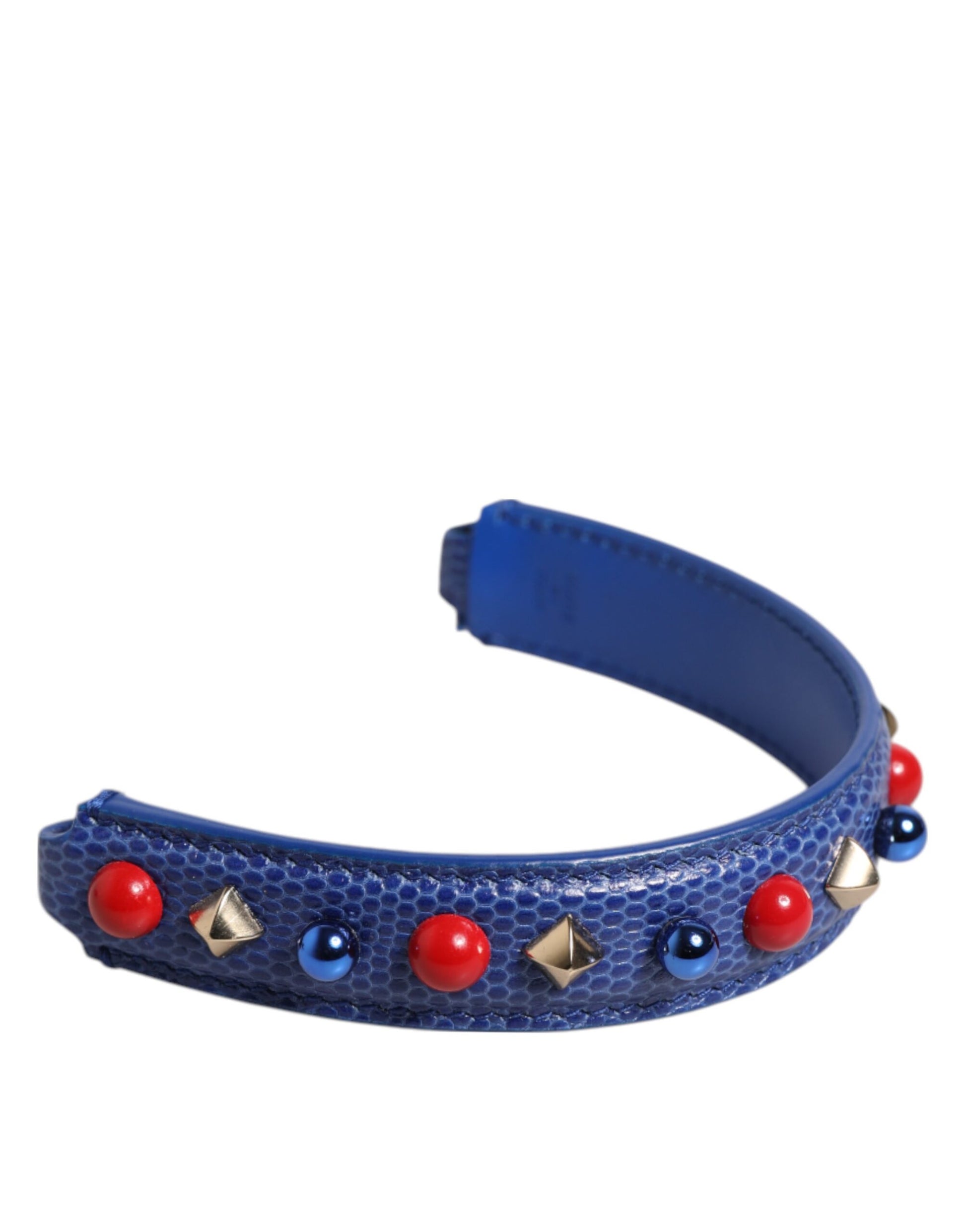 Dolce & Gabbana Blue Embellished Leather Bag Handle Women Shoulder Strap - ClickThatClicks 