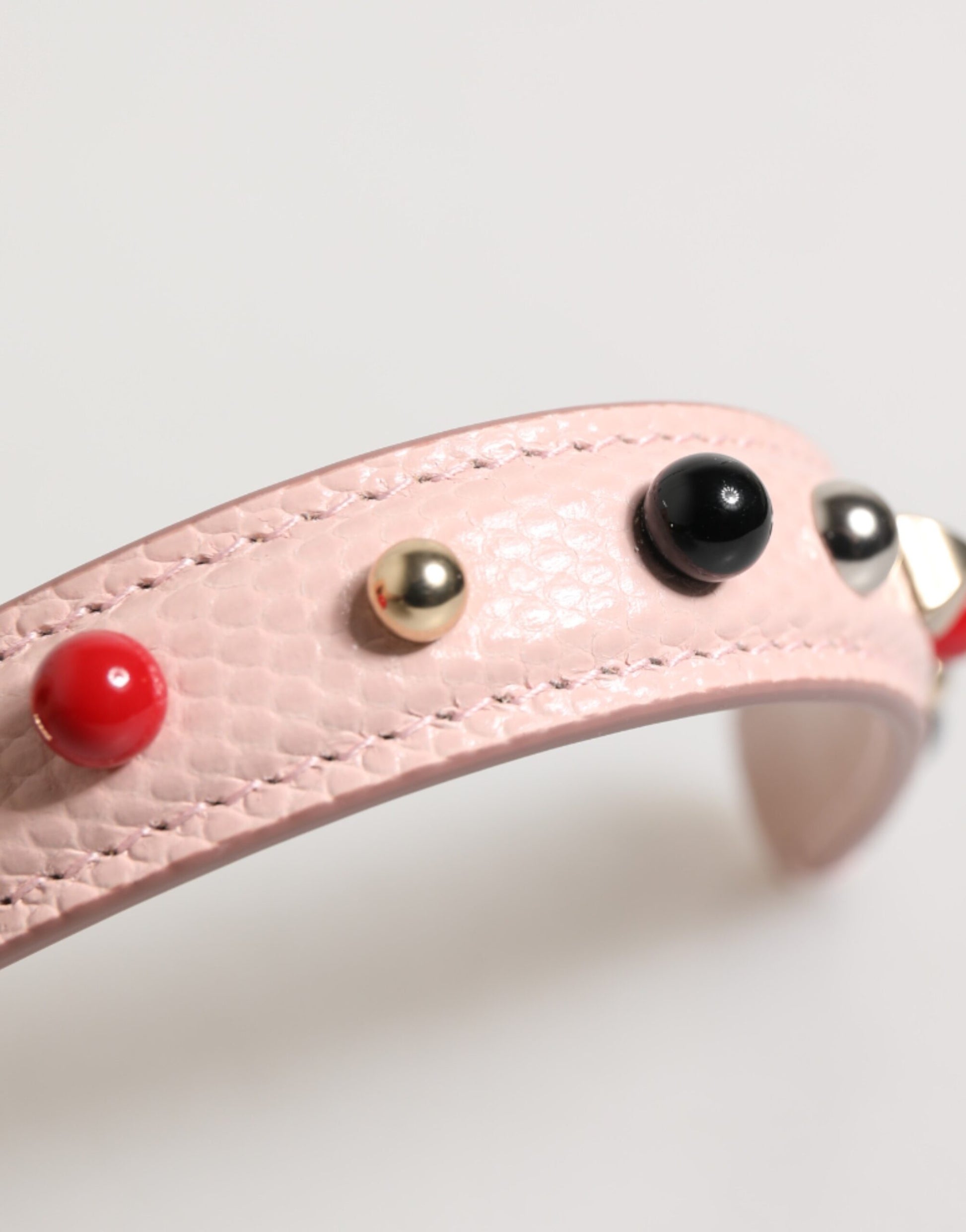 Dolce & Gabbana Light Pink Embellished Leather Bag Handle  Shoulder Strap - ClickThatClicks 