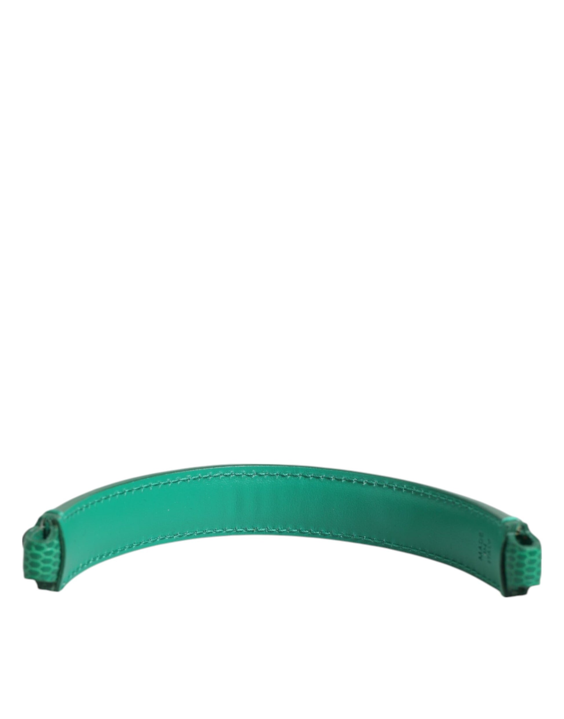 Dolce & Gabbana Green Embellished Leather Bag Handle Women Shoulder Strap - ClickThatClicks 