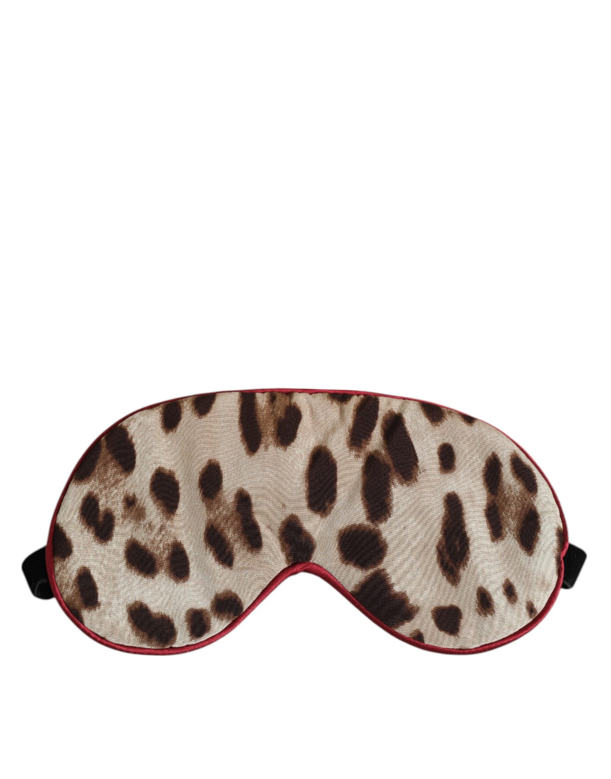 Dolce & Gabbana Brown Leopard Print Silk Women Accessory Sleep Eye Mask - ClickThatClicks 