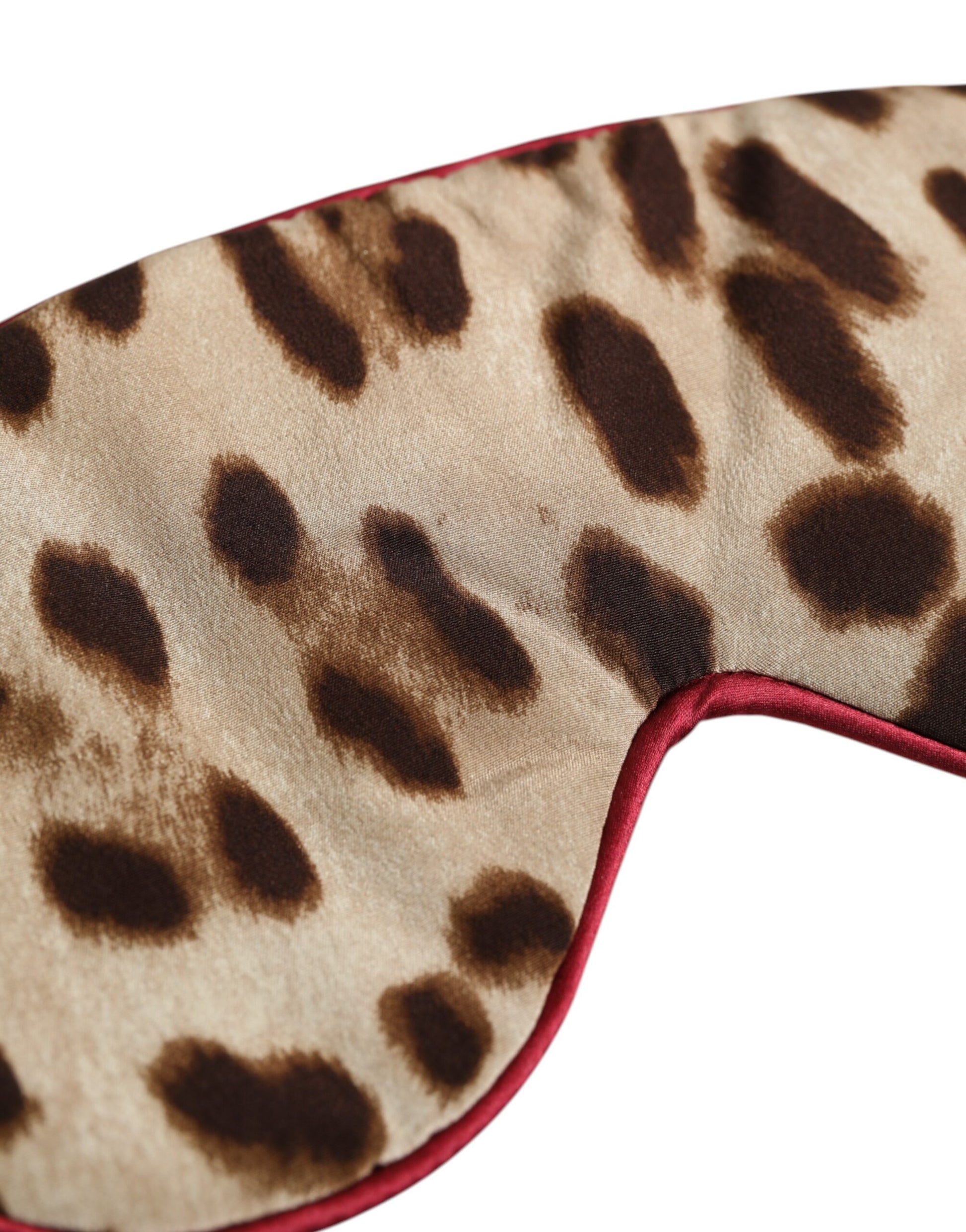 Dolce & Gabbana Brown Leopard Print Silk Women Accessory Sleep Eye Mask - ClickThatClicks 