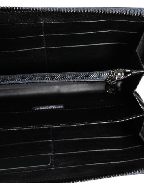 Dolce & Gabbana Black Blue Exotic Leather Men Continental Clutch Wallet - ClickThatClicks 