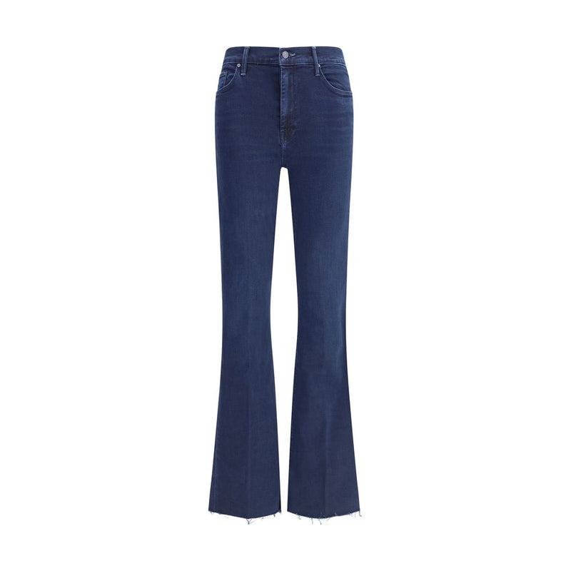 Mother Denim Blue Cotton Cropped Jeans
