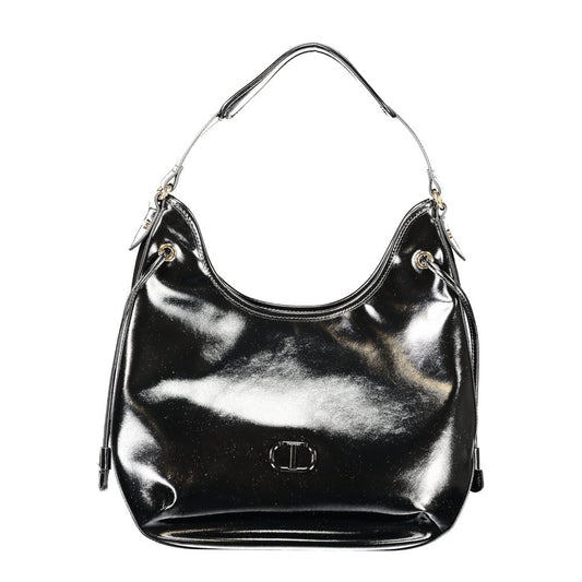 Twinset Black Polyurethane Women Hobo Bag - ClickThatClicks 